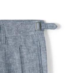 Men's Linen Cotton Pleated Relaxed Pants