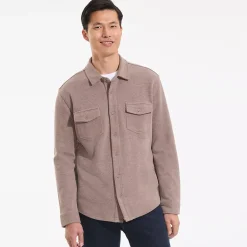 Men's Long Sleeve Bedford Button Through Utility Overshirt