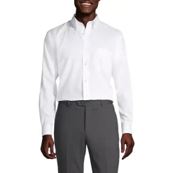 Men's Long Sleeve Buttondown No Iron Pinpoint Shirt
