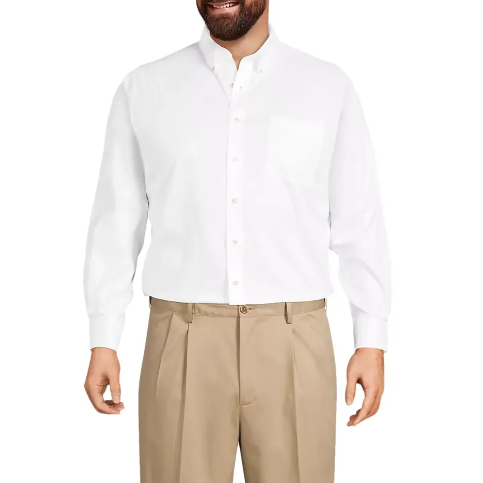 Men's Long Sleeve Buttondown No Iron Pinpoint Shirt