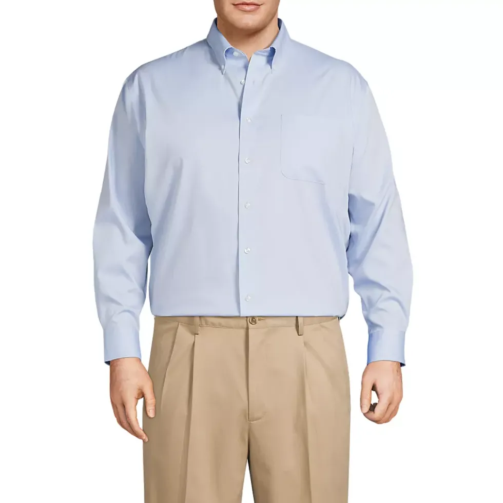 Men's Long Sleeve Buttondown No Iron Pinpoint Shirt