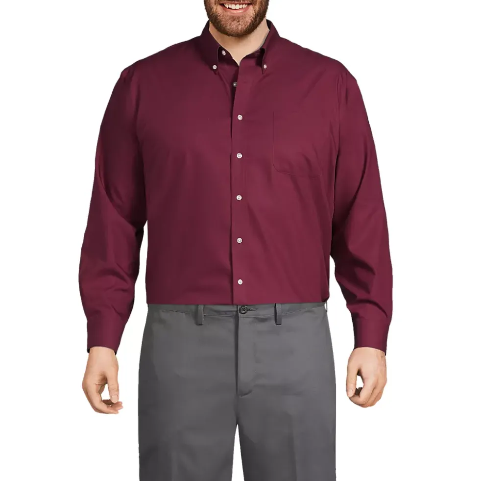 Men's Long Sleeve Buttondown No Iron Broadcloth Shirt