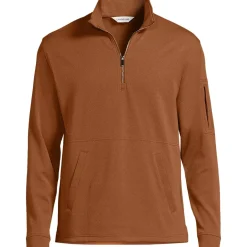 Men's Long Sleeve Cooling Performance Pique Quarter Zip