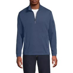 Men's Long Sleeve Cooling Performance Pique Quarter Zip
