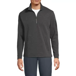 Men's Long Sleeve Cooling Performance Pique Quarter Zip