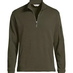 Men's Long Sleeve Cooling Performance Pique Quarter Zip