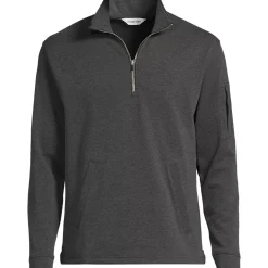 Men's Long Sleeve Cooling Performance Pique Quarter Zip