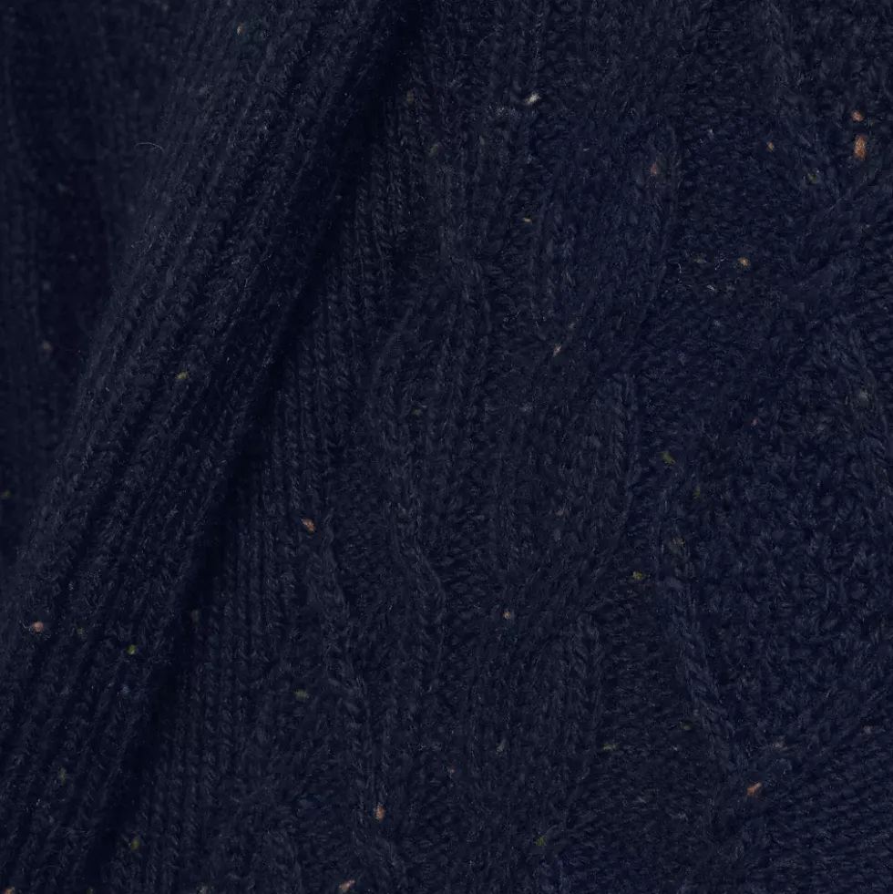 Men's Long Sleeve Cotton Blend Cable Shawl Cardigan