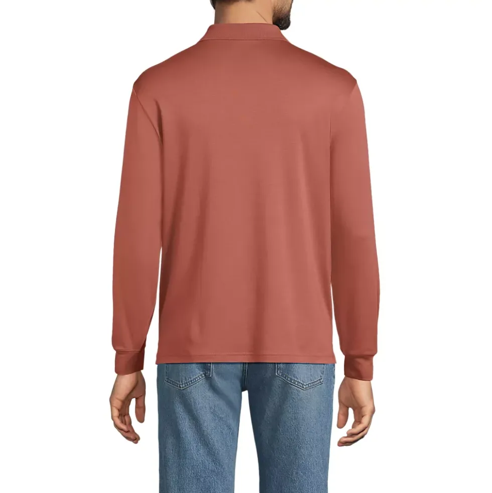 Men's Long Sleeve Cotton Supima Polo Shirt