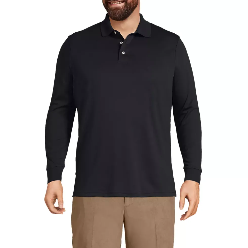 Men's Long Sleeve Cotton Supima Polo Shirt