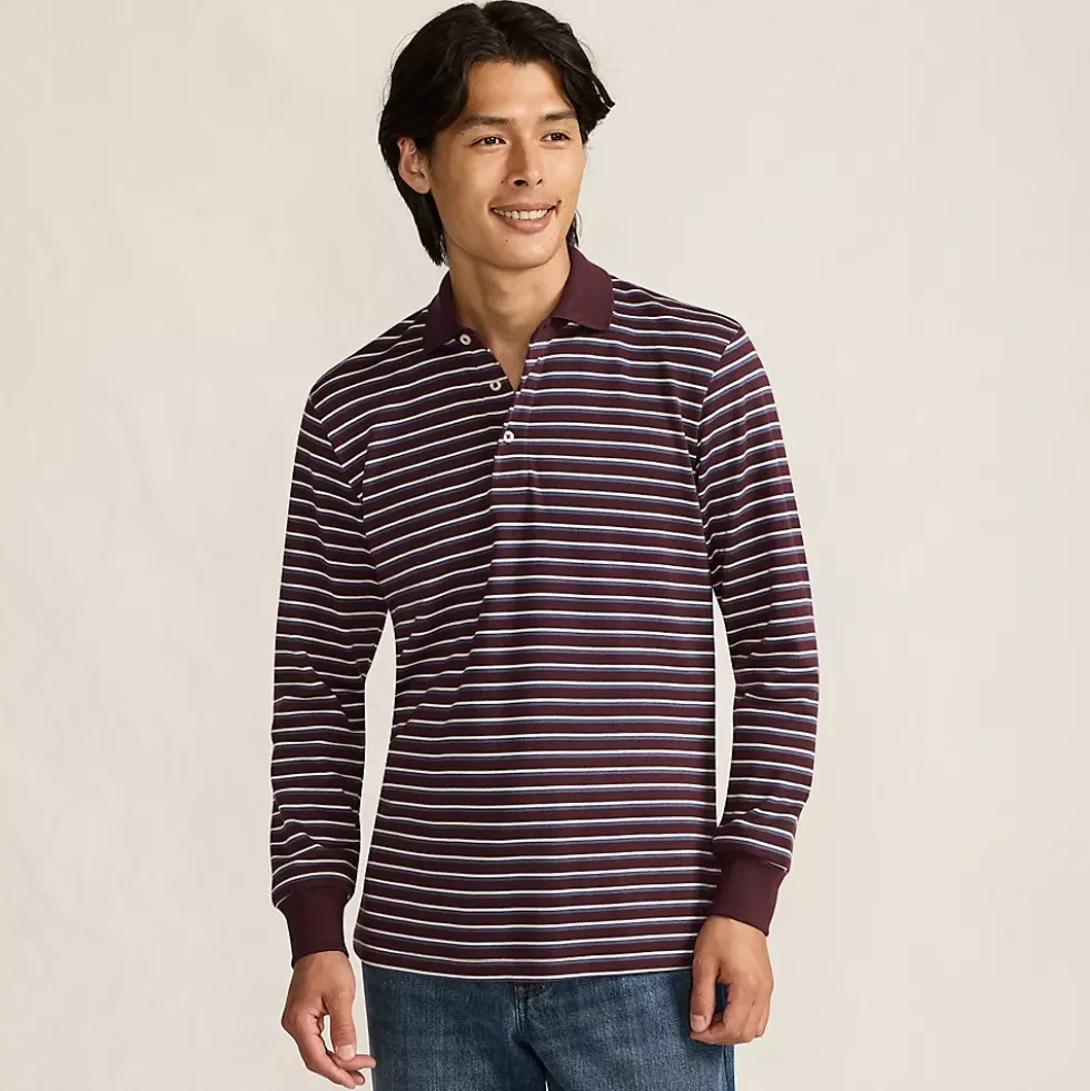 Men's Long Sleeve Cotton Supima Polo Shirt