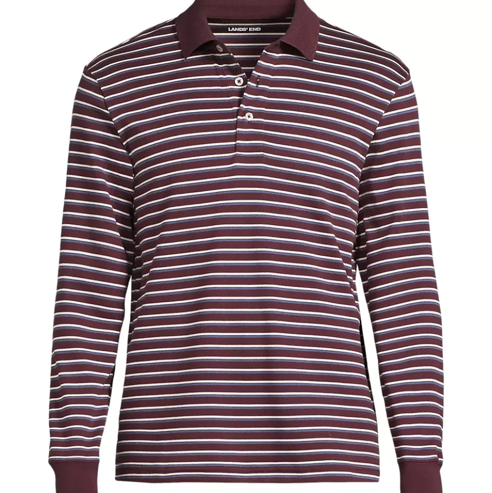 Men's Long Sleeve Cotton Supima Polo Shirt