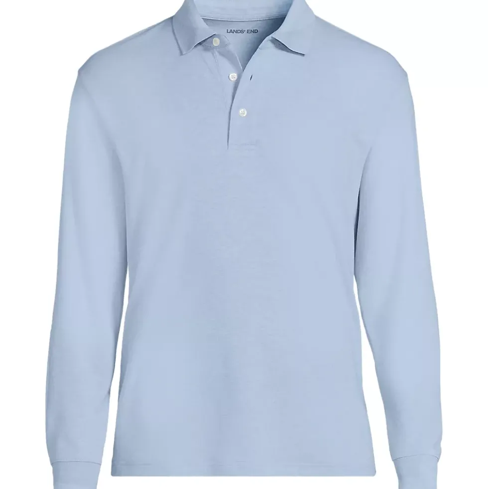 Men's Long Sleeve Cotton Supima Polo Shirt
