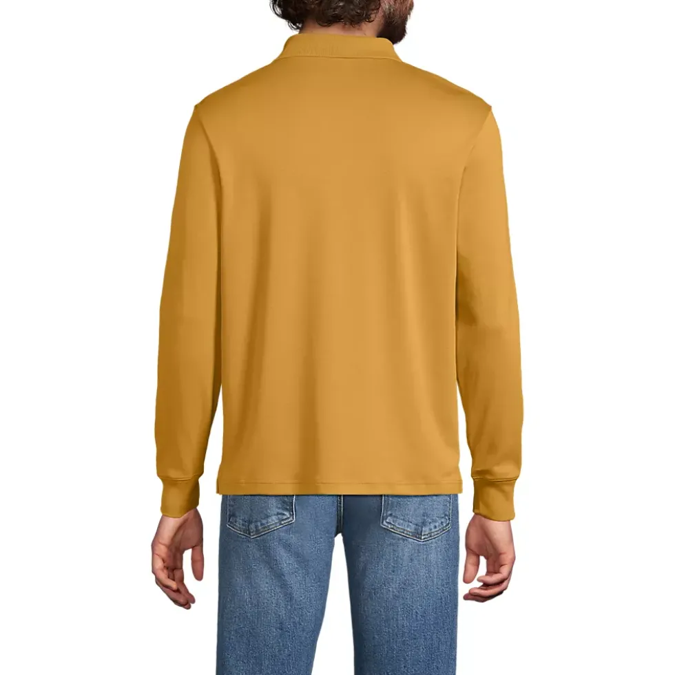 Men's Long Sleeve Cotton Supima Polo Shirt
