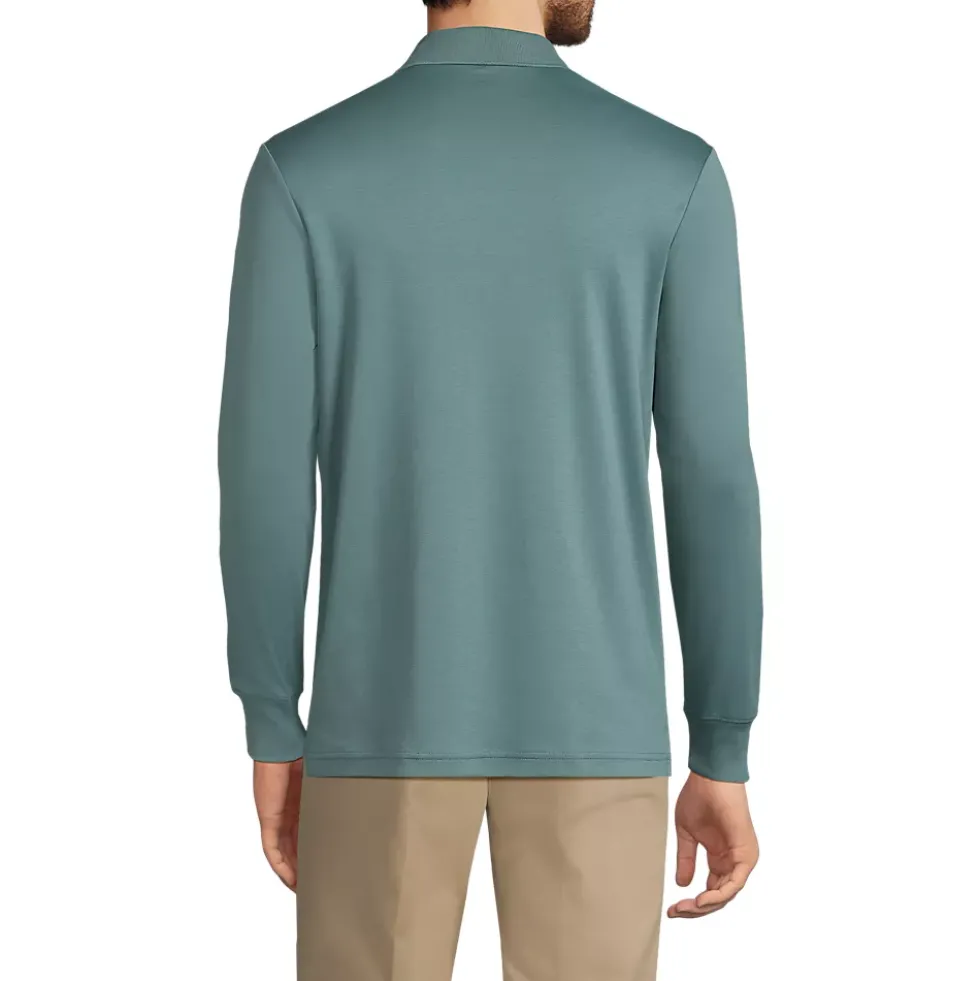Men's Long Sleeve Cotton Supima Polo Shirt