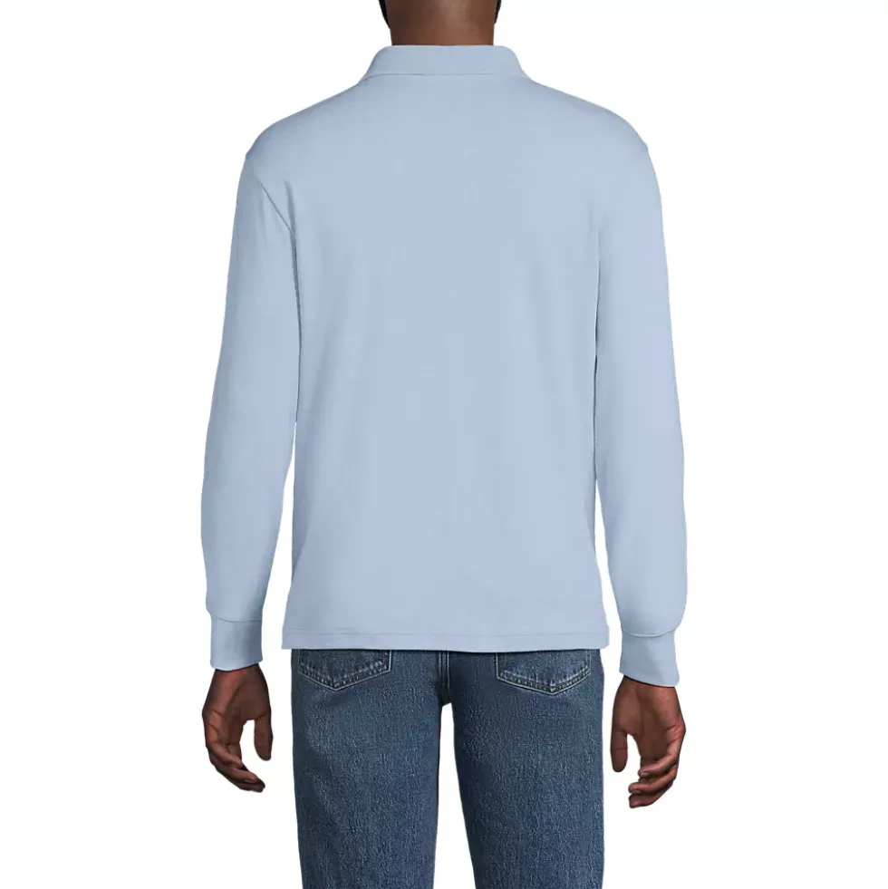 Men's Long Sleeve Cotton Supima Polo Shirt