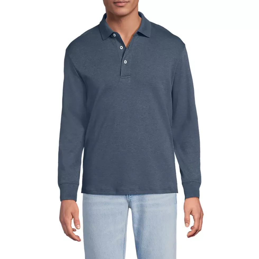 Men's Long Sleeve Cotton Supima Polo Shirt