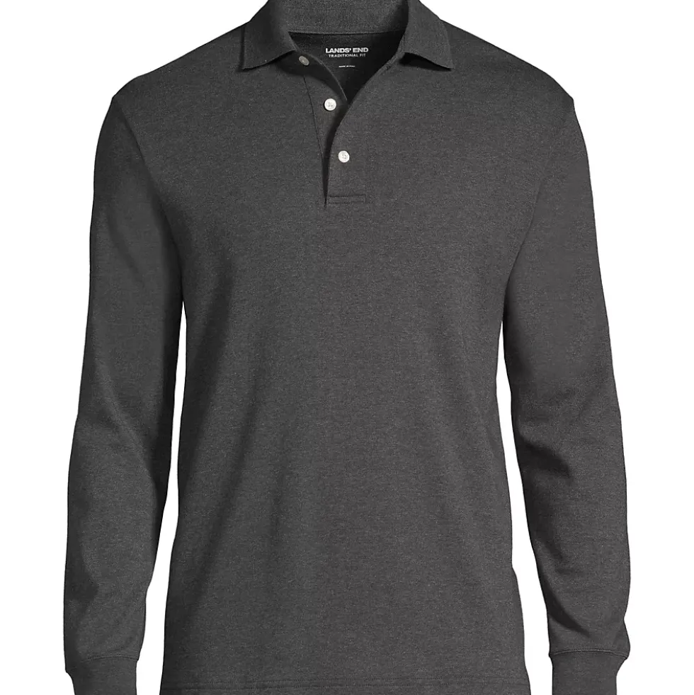 Men's Long Sleeve Cotton Supima Polo Shirt