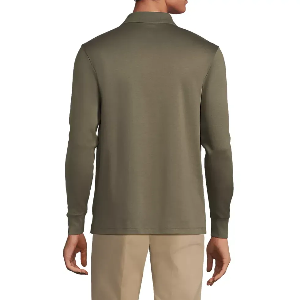 Men's Long Sleeve Cotton Supima Polo Shirt
