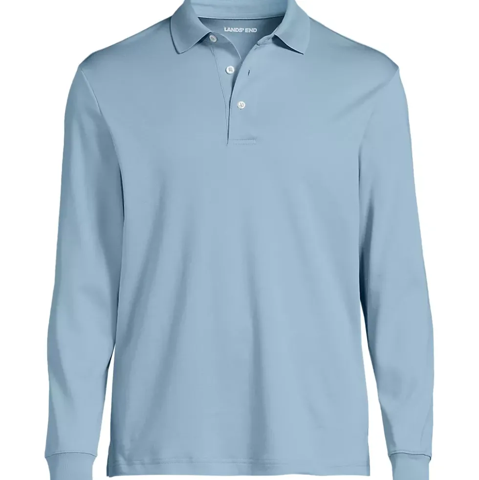 Men's Long Sleeve Cotton Supima Polo Shirt