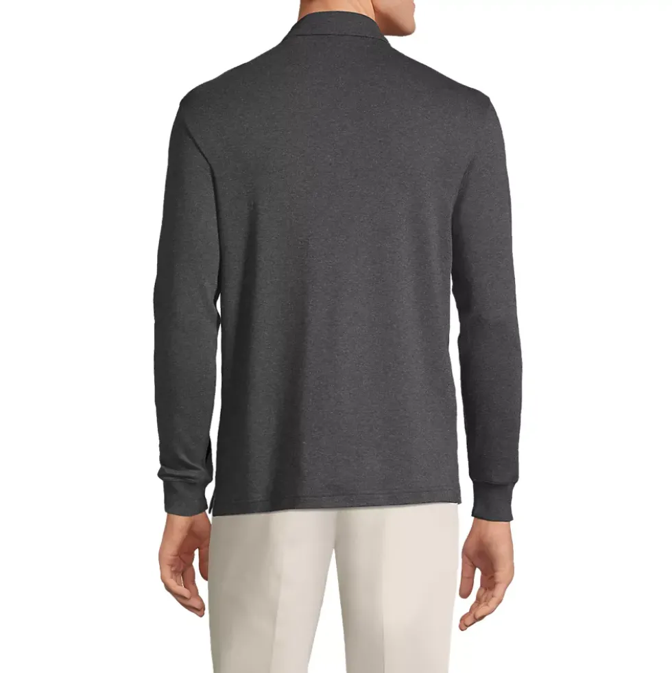 Men's Long Sleeve Cotton Supima Polo Shirt