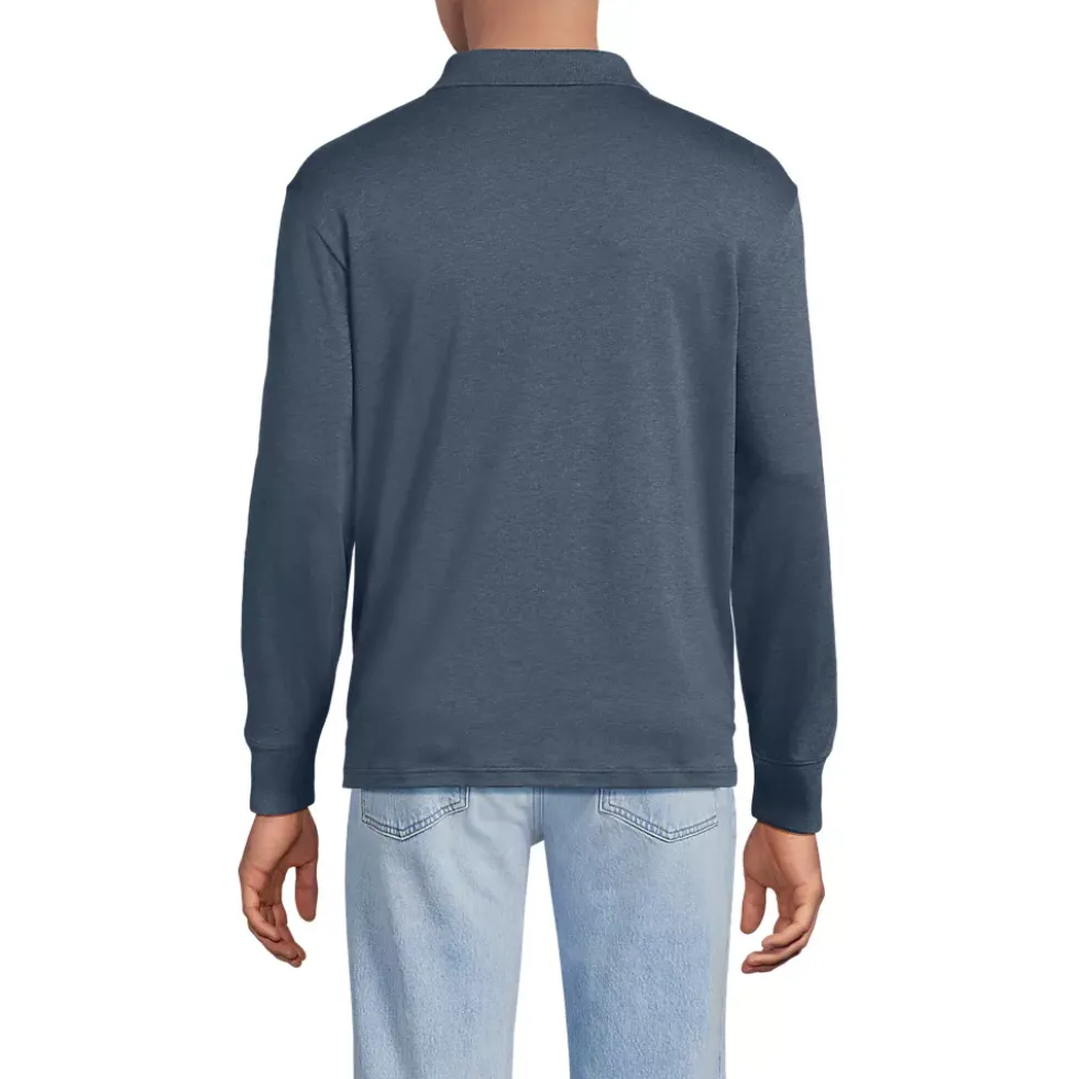 Men's Long Sleeve Cotton Supima Polo Shirt