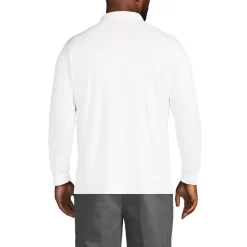 Men's Long Sleeve Cotton Supima Polo Shirt with Pocket