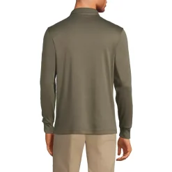 Men's Long Sleeve Cotton Supima Polo Shirt with Pocket