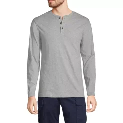 Men's Long Sleeve Cotton Supima Henley