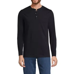 Men's Long Sleeve Cotton Supima Henley