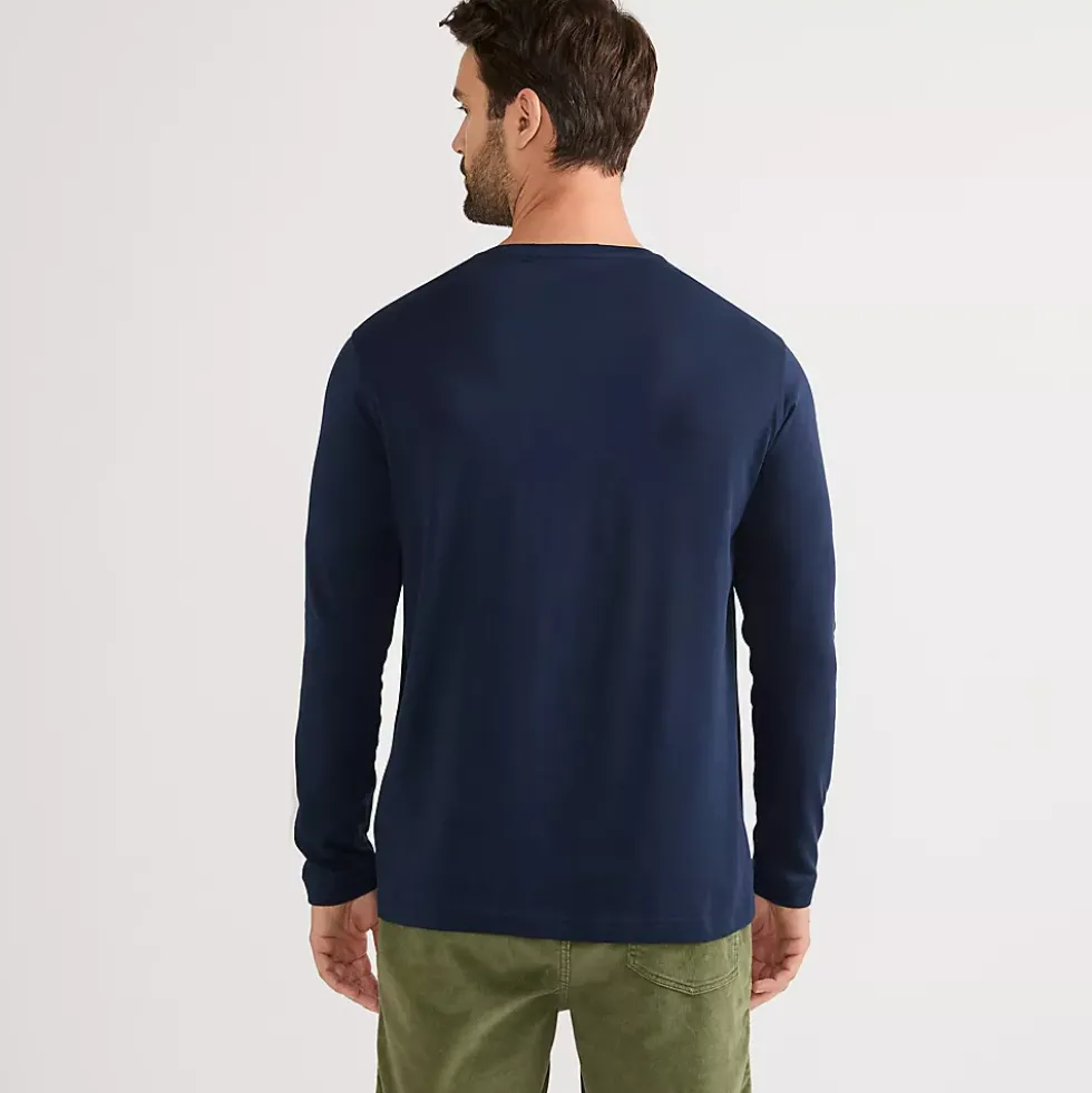 Men's Long Sleeve Cotton Supima Henley