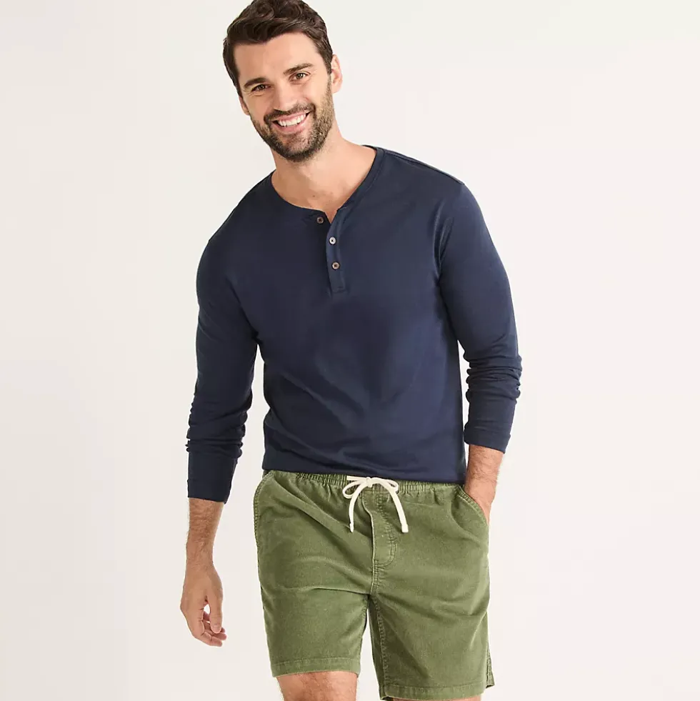 Men's Long Sleeve Cotton Supima Henley
