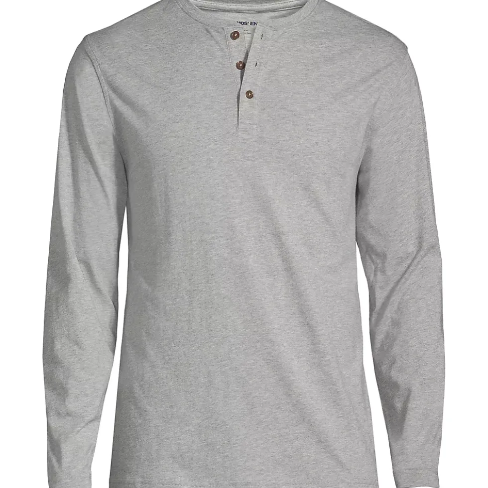 Men's Long Sleeve Cotton Supima Henley