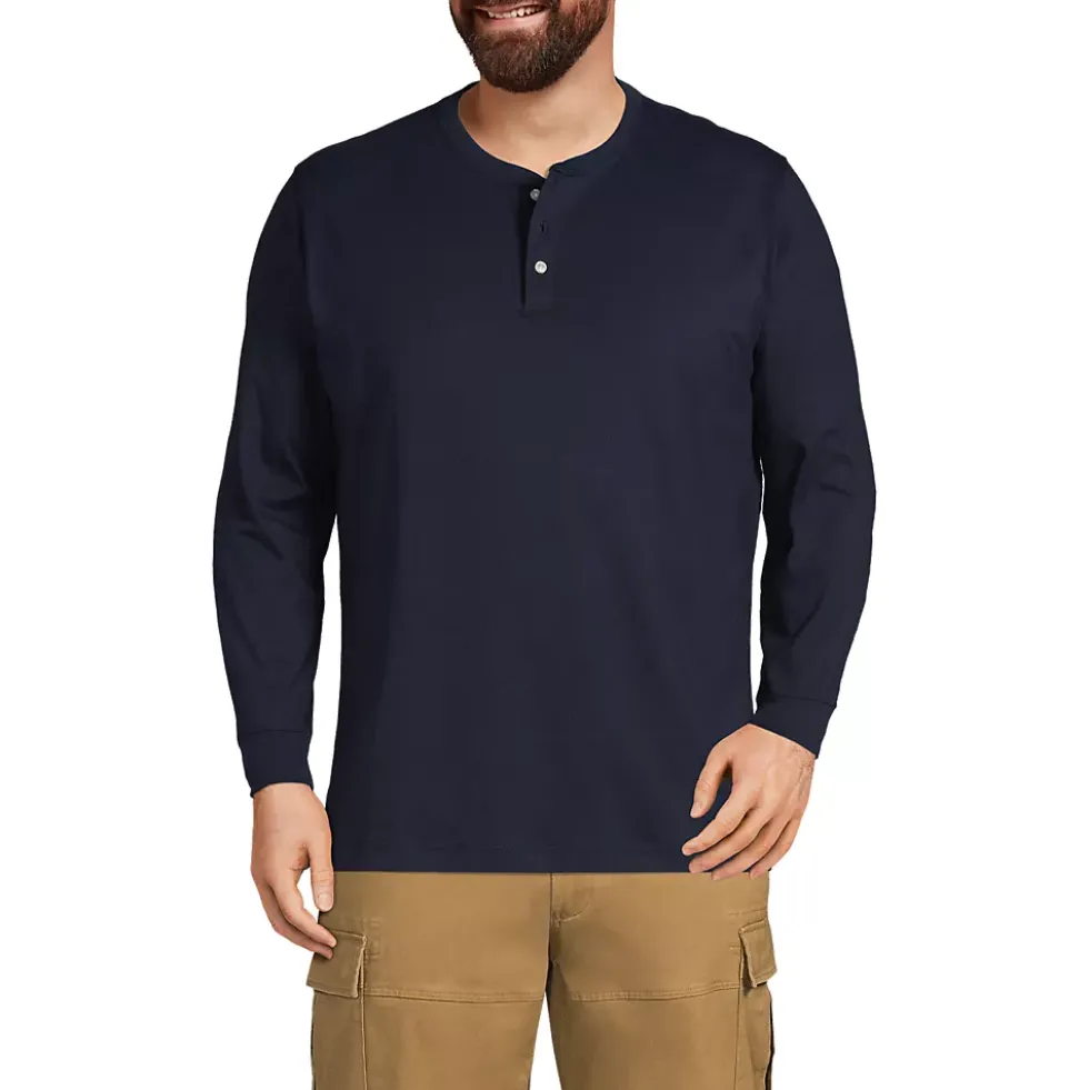 Men's Long Sleeve Cotton Supima Henley