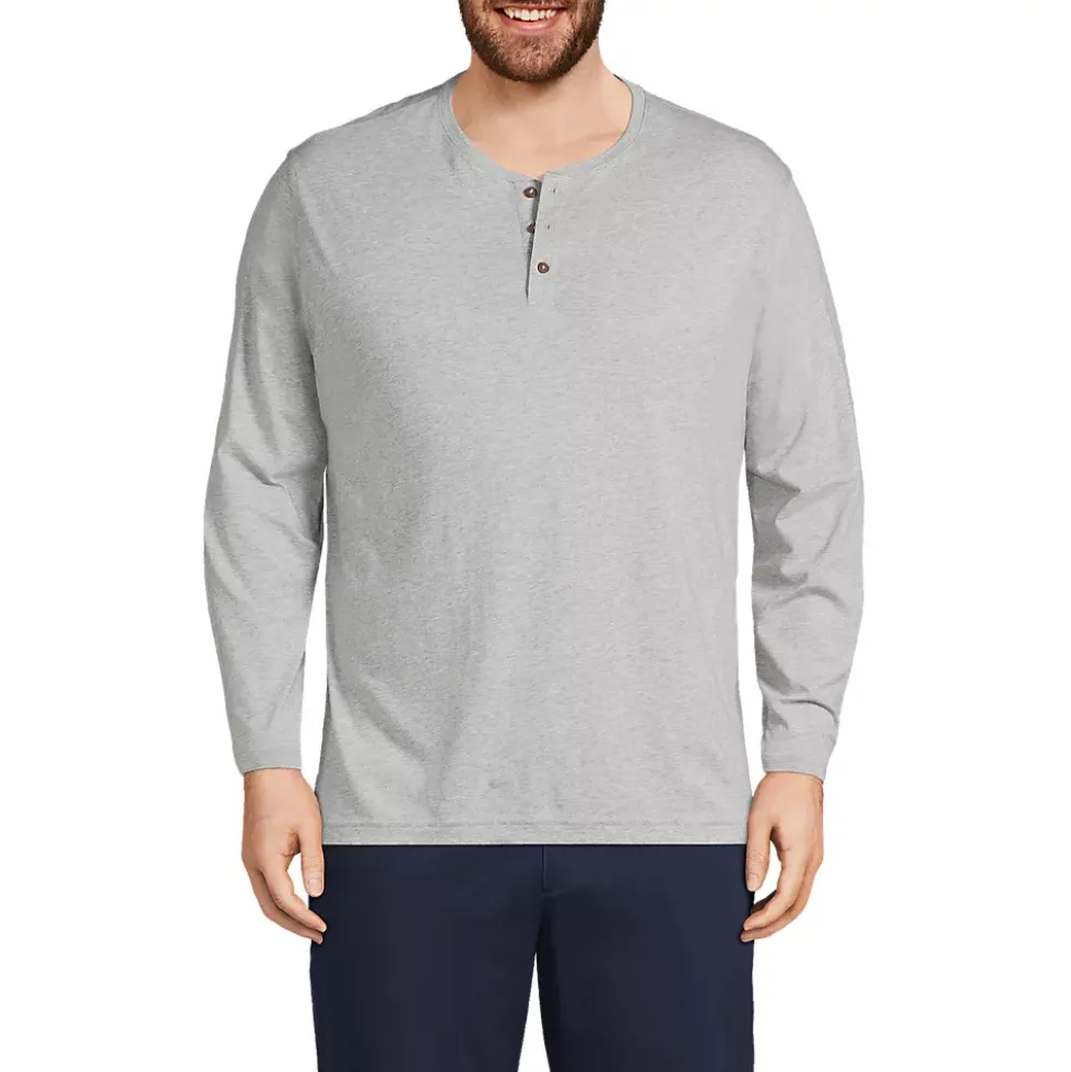 Men's Long Sleeve Cotton Supima Henley