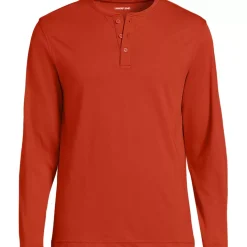Men's Long Sleeve Cotton Supima Henley