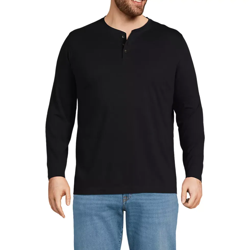 Men's Long Sleeve Cotton Supima Henley