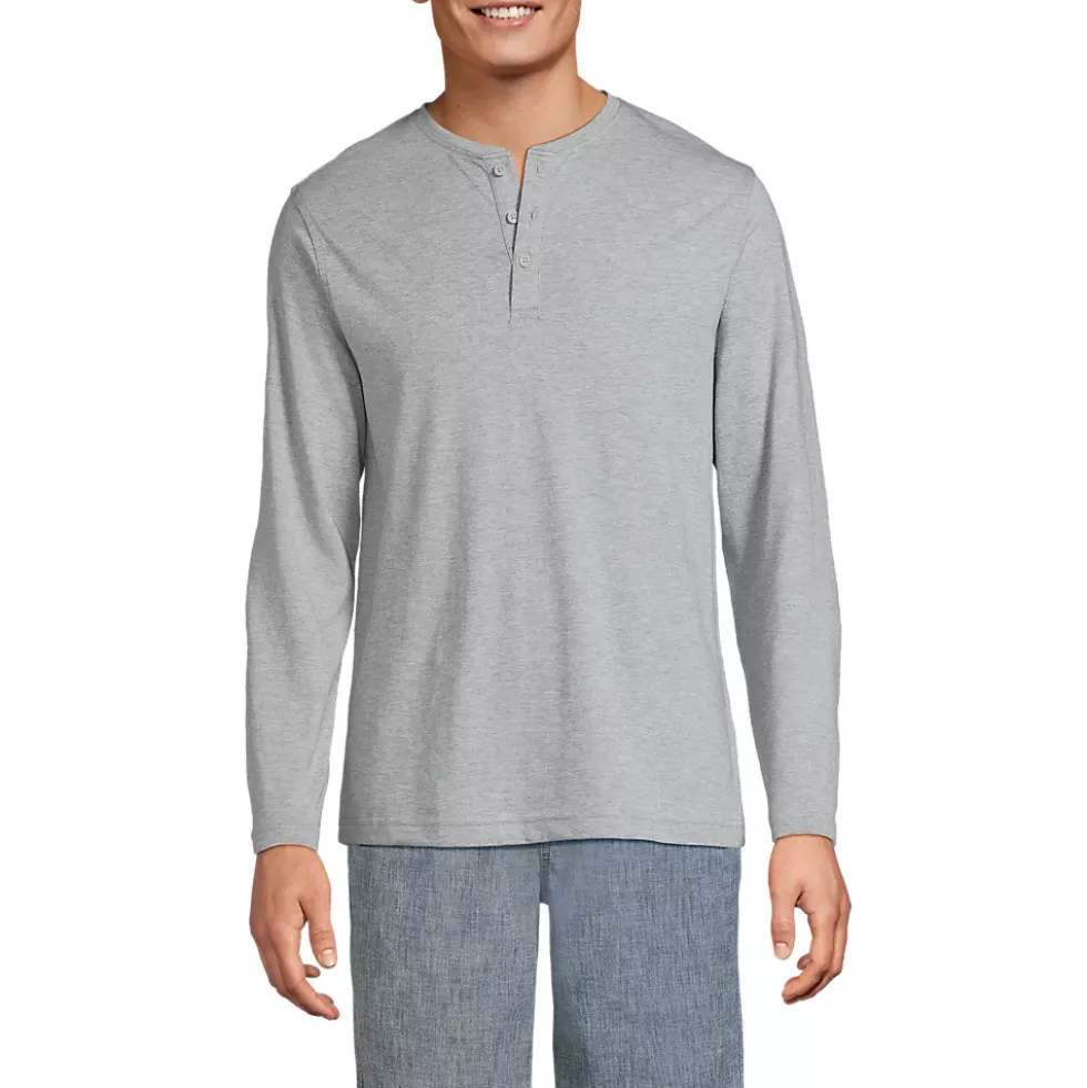 Men's Long Sleeve Cotton Supima Henley