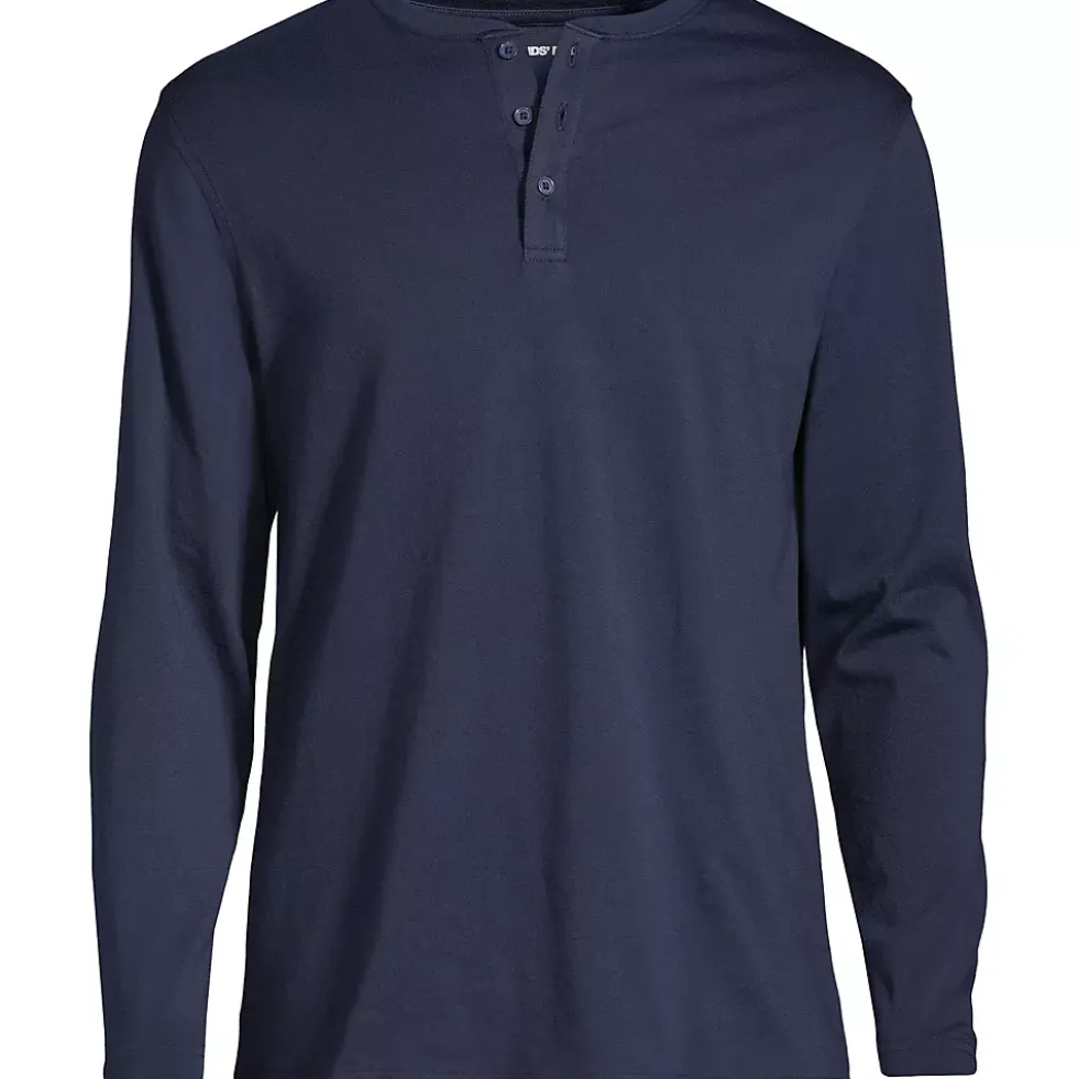 Men's Long Sleeve Cotton Supima Henley