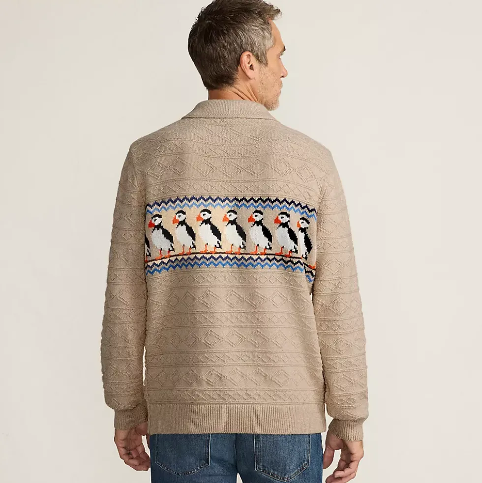 Men's Long Sleeve Cozy Cotton Blend Polo