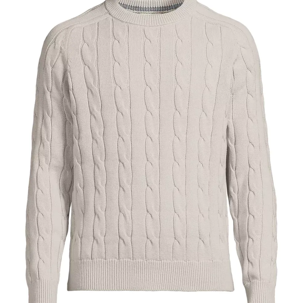 Men's Long Sleeve Drifter Cable Crewneck Sweater