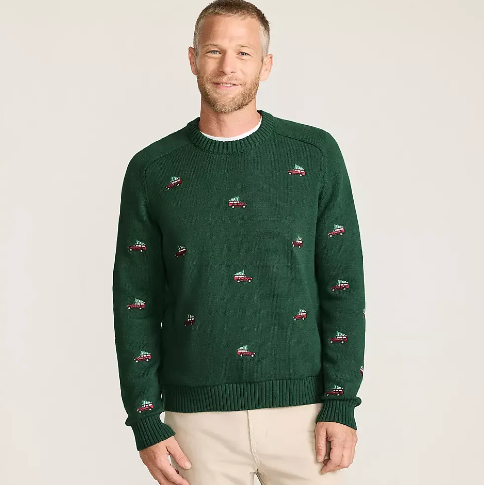 Men's Long Sleeve Drifter Holiday Roads Crewneck Sweater