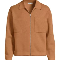 Men's Long Sleeve Fine Gauge Cotton Full Zip Chore Coat