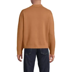 Men's Long Sleeve Fine Gauge Cotton Full Zip Chore Coat