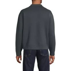 Men's Long Sleeve Fine Gauge Cotton Full Zip Chore Coat