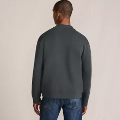 Men's Long Sleeve Fine Gauge Cotton Full Zip Chore Coat