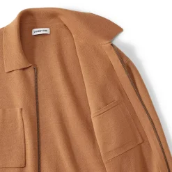 Men's Long Sleeve Fine Gauge Cotton Full Zip Chore Coat