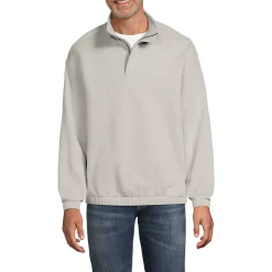 Men's Long Sleeve French Terry Vintage Wash Quarter Zip