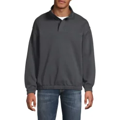 Men's Long Sleeve French Terry Vintage Wash Quarter Zip