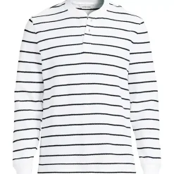Men's Long Sleeve Honeycomb Pique Henley